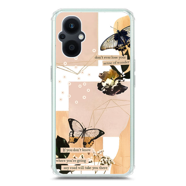 Aesthetic Butterfly Design - Design 4 - Soft Phone Case - Crystal Clear Case - Oppo Reno 7 Lite