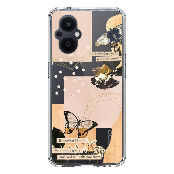 Aesthetic Butterfly Design - Design 4 - Soft Phone Case - Crystal Clear Case - Oppo F21 Pro 5G