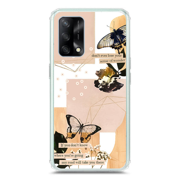 Aesthetic Butterfly Design - Design 4 - Soft Phone Case - Crystal Clear Case - Oppo F19s