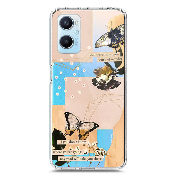 Aesthetic Butterfly Design - Design 4 - Soft Phone Case - Crystal Clear Case - Oppo A96 4G