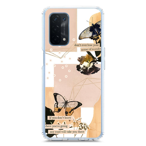 Aesthetic Butterfly Design - Design 4 - Soft Phone Case - Crystal Clear Case - Oppo A74