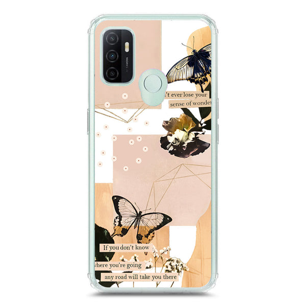 Aesthetic Butterfly Design - Design 4 - Soft Phone Case - Crystal Clear Case - Oppo A53