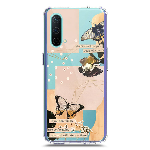 Aesthetic Butterfly Design - Design 4 - Soft Phone Case - Crystal Clear Case - OnePlus Nord CE 5G