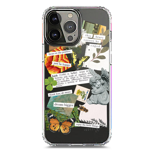 Aesthetic Scrap Design - Design 5 - Soft Phone Case - Crystal Clear Case - iPhone 13 Pro Max