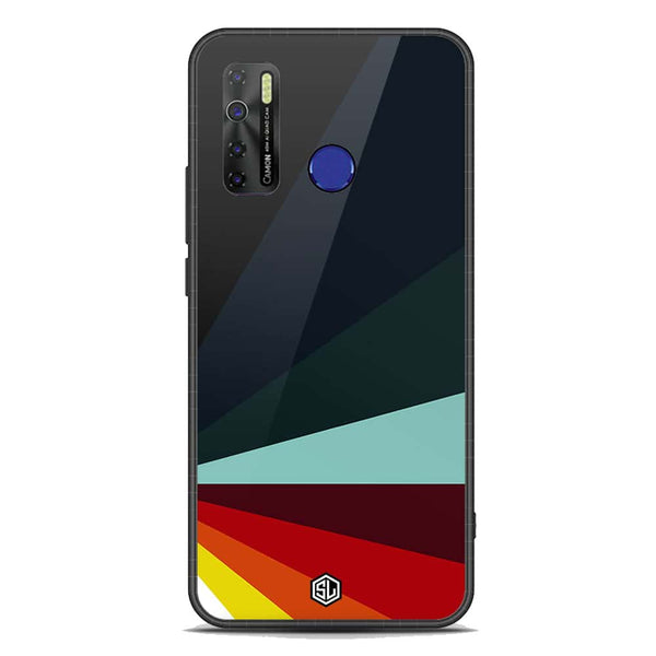 Retro Stripes Series Soft Phone Case - Premium Glass Case - Tecno Spark 5 pro