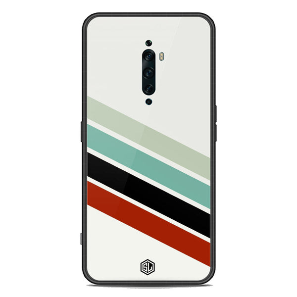 Retro Stripes Series Soft Phone Case - Premium Glass Case - Oppo Reno 2Z