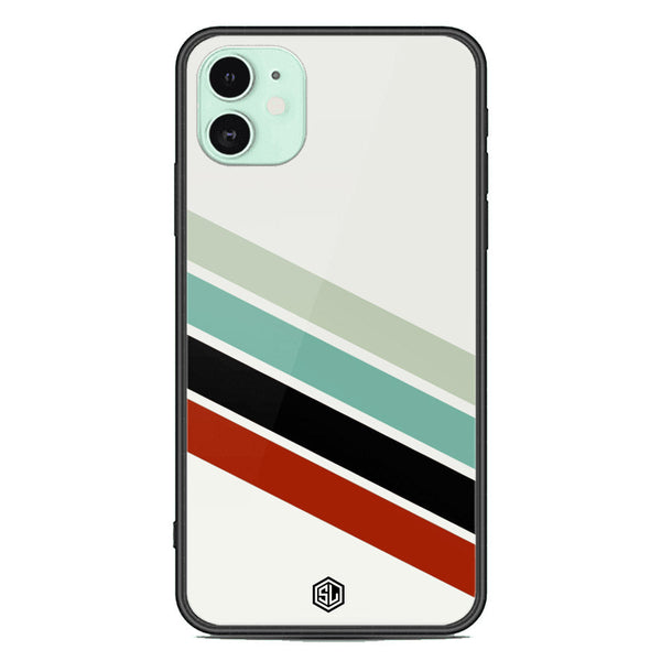 Retro Stripes Series Soft Phone Case - Premium Glass Case - iPhone 11