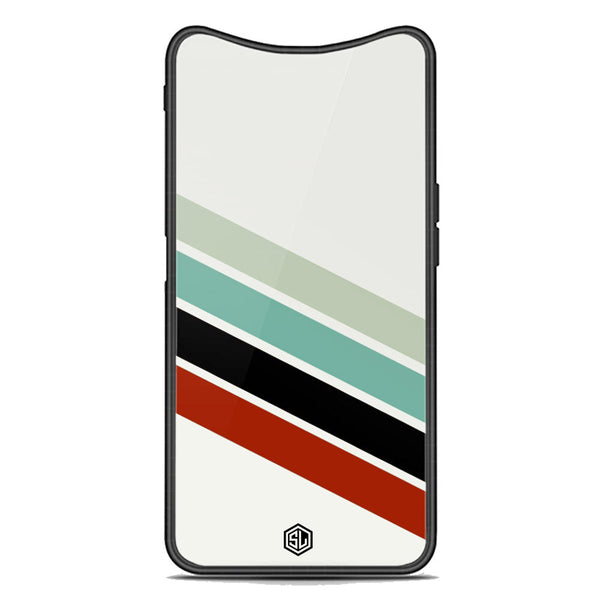 Retro Stripes Series Soft Phone Case - Premium Glass Case - Oppo Find X