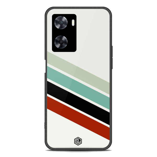 Retro Stripes Series Soft Phone Case - Premium Glass Case - Oppo A77s