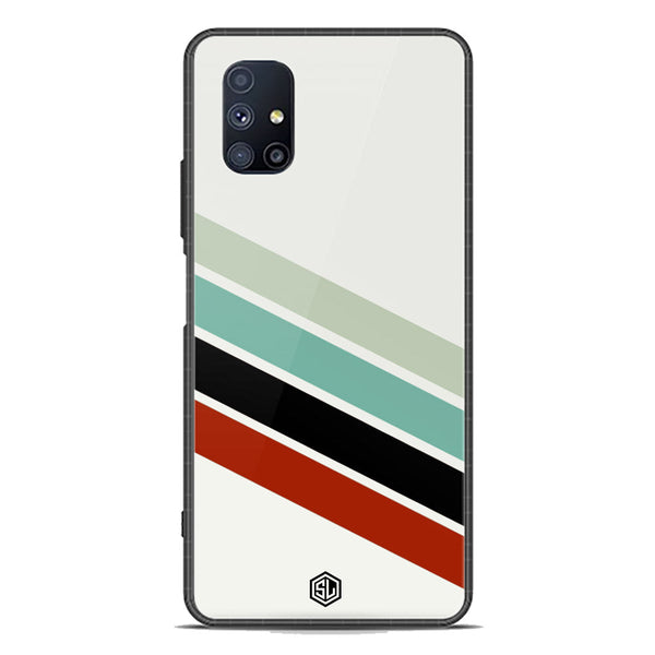 Retro Stripes Series Soft Phone Case - Premium Glass Case - Samsung Galaxy M51