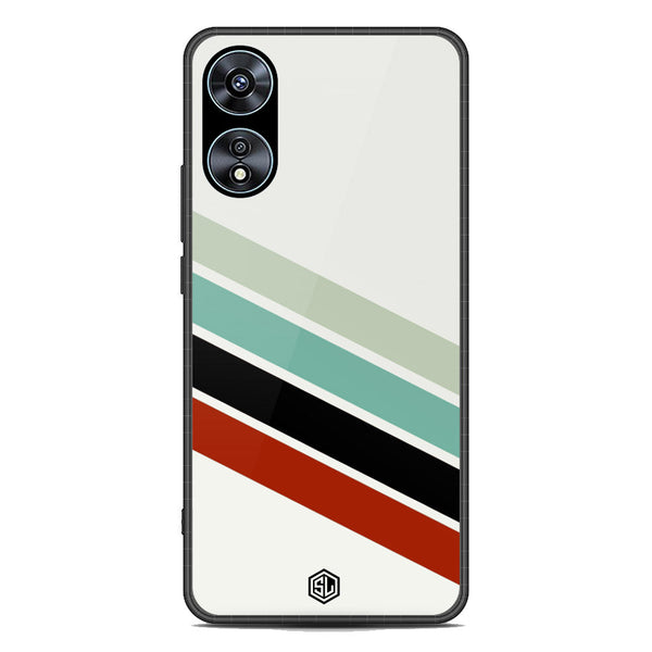 Retro Stripes Series Soft Phone Case - Premium Glass Case - Oppo A58 4G