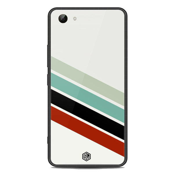 Retro Stripes Series Soft Phone Case - Acrylic Glass Case - Vivo Y83