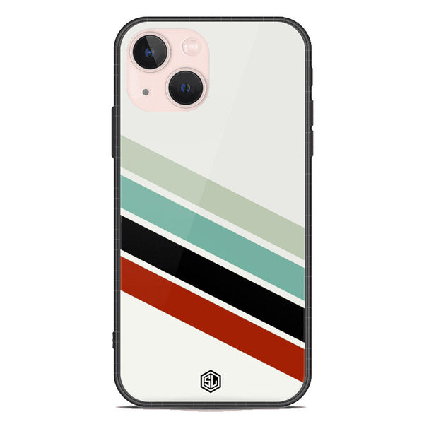 Retro Stripes Series Soft Phone Case - Premium Glass Case - iPhone 14 Plus