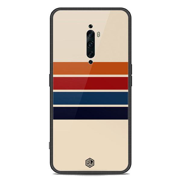 Retro Stripes Series Soft Phone Case - Premium Glass Case - Oppo Reno 2Z