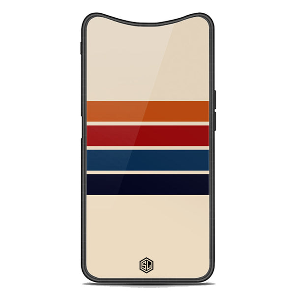 Retro Stripes Series Soft Phone Case - Premium Glass Case - Oppo Find X