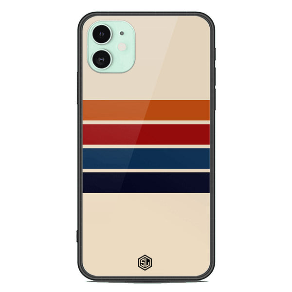 Retro Stripes Series Soft Phone Case - Premium Glass Case - iPhone 11