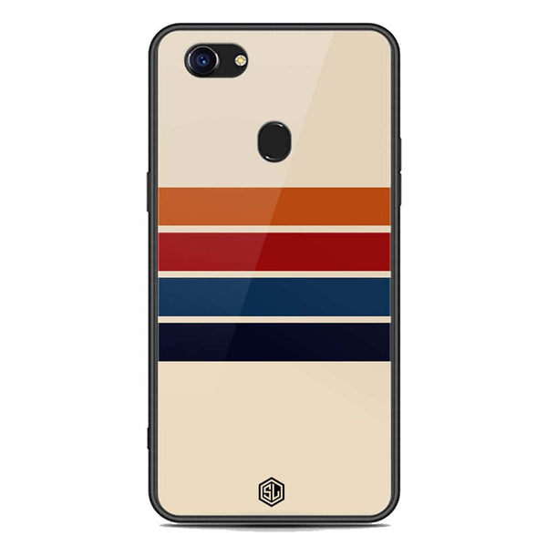 Retro Stripes Series Soft Phone Case - Premium Glass Case - Oppo F5