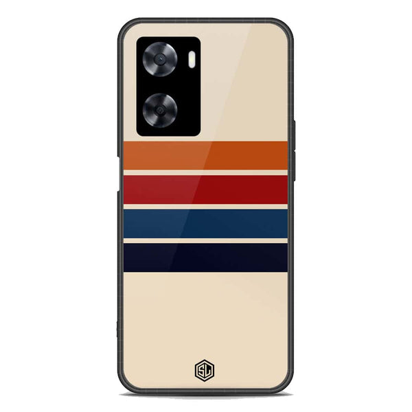 Retro Stripes Series Soft Phone Case - Premium Glass Case - Oppo A57s