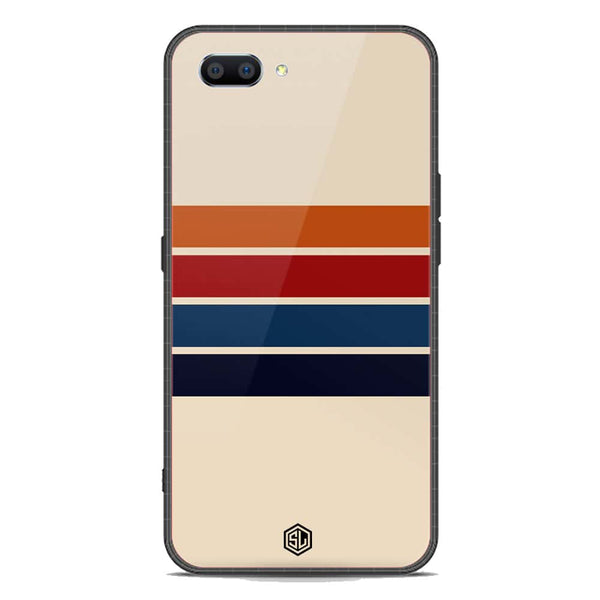 Retro Stripes Series Soft Phone Case - Premium Glass Case - Oppo A3s