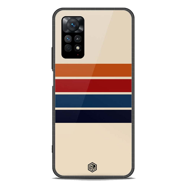 Retro Stripes Series Soft Phone Case - Premium Glass Case - Xiaomi Redmi Note 11E Pro