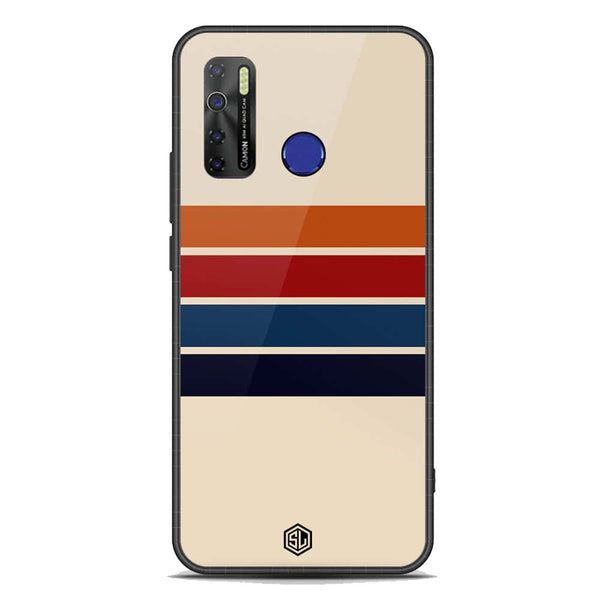 Retro Stripes Series Soft Phone Case - Premium Glass Case - Tecno Spark 5 pro