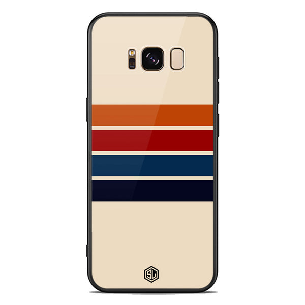 Retro Stripes Series Soft Phone Case - Premium Glass Case - Samsung Galaxy S8 Plus