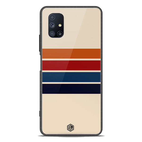 Retro Stripes Series Soft Phone Case - Premium Glass Case - Samsung Galaxy M51