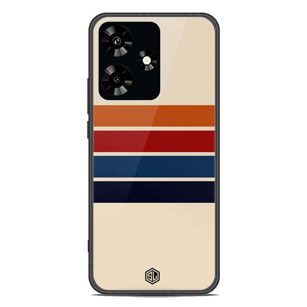 Retro Stripes Series Soft Phone Case - Premium Glass Case - Infinix Hot 30