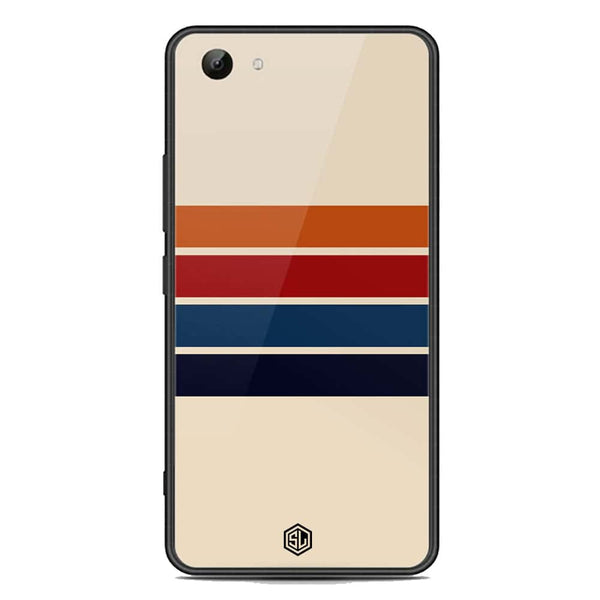 Retro Stripes Series Soft Phone Case - Acrylic Glass Case - Vivo Y83