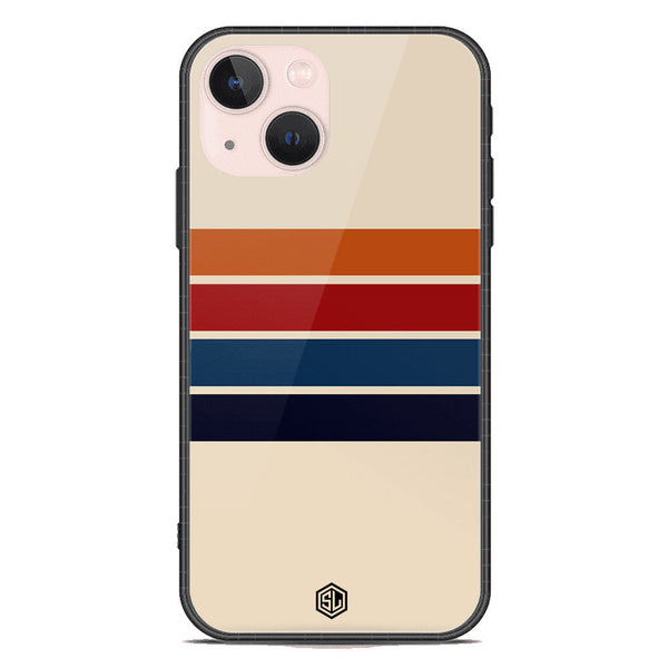 Retro Stripes Series Soft Phone Case - Premium Glass Case - iPhone 14 Plus