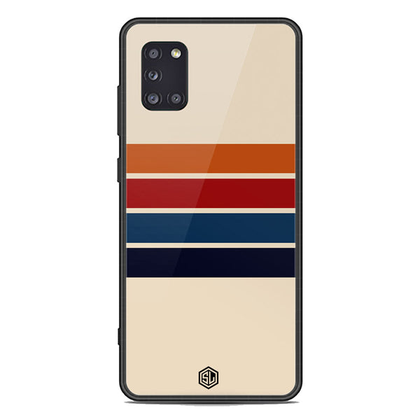 Retro Stripes Series Soft Phone Case - Premium Glass Case - Samsung Galaxy A31