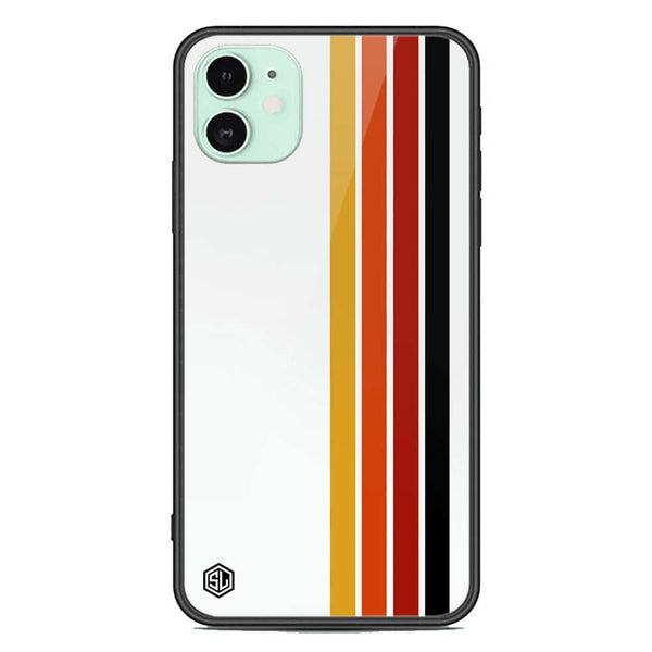 Retro Stripes Series Soft Phone Case - Premium Glass Case - iPhone 11