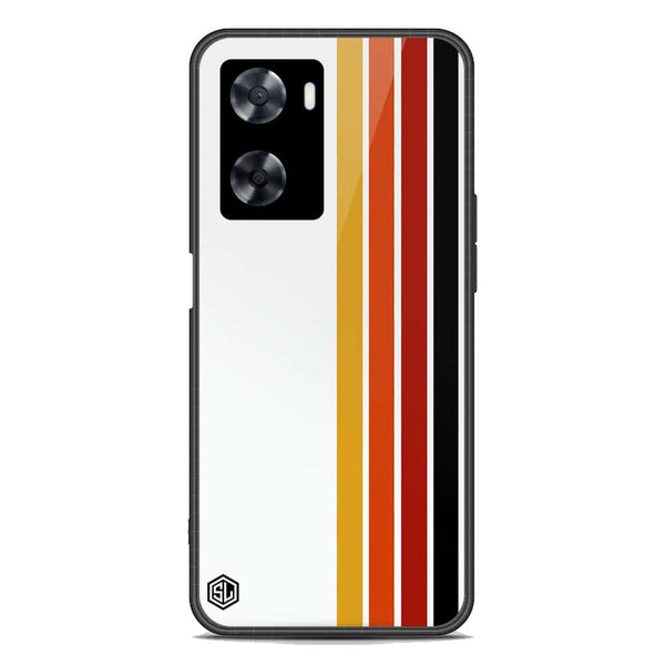 Retro Stripes Series Soft Phone Case - Premium Glass Case - Oppo A57s