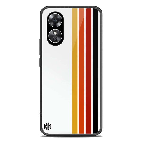 Retro Stripes Series Soft Phone Case - Premium Glass Case - Oppo A17