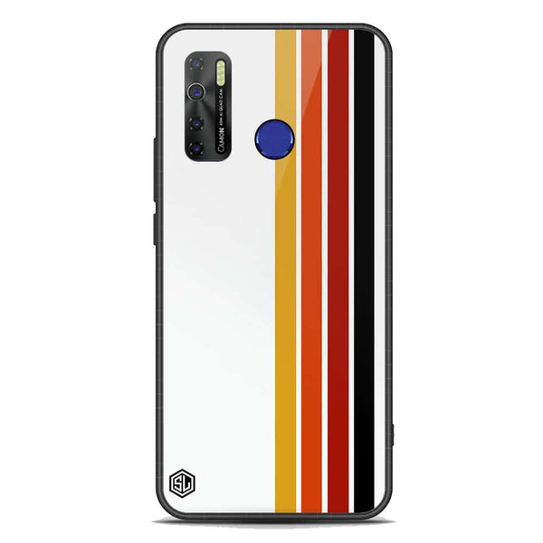 Retro Stripes Series Soft Phone Case - Premium Glass Case - Tecno Spark 5 pro