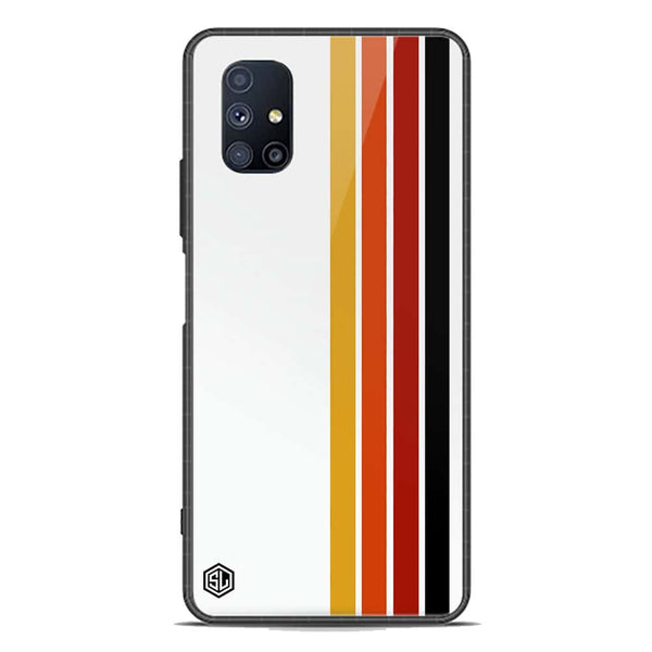 Retro Stripes Series Soft Phone Case - Premium Glass Case - Samsung Galaxy M51