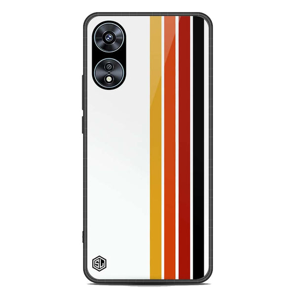 Retro Stripes Series Soft Phone Case - Premium Glass Case - Oppo A58 4G