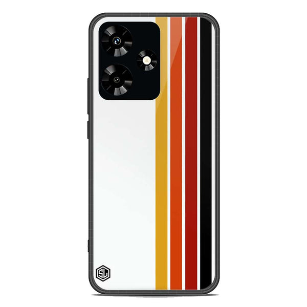 Retro Stripes Series Soft Phone Case - Premium Glass Case - Infinix Hot 30