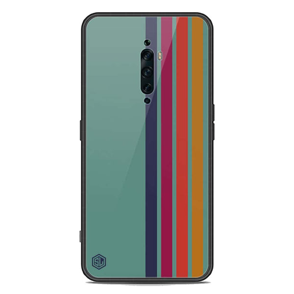 Retro Stripes Series Soft Phone Case - Premium Glass Case - Oppo Reno 2Z