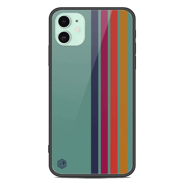 Retro Stripes Series Soft Phone Case - Premium Glass Case - iPhone 11