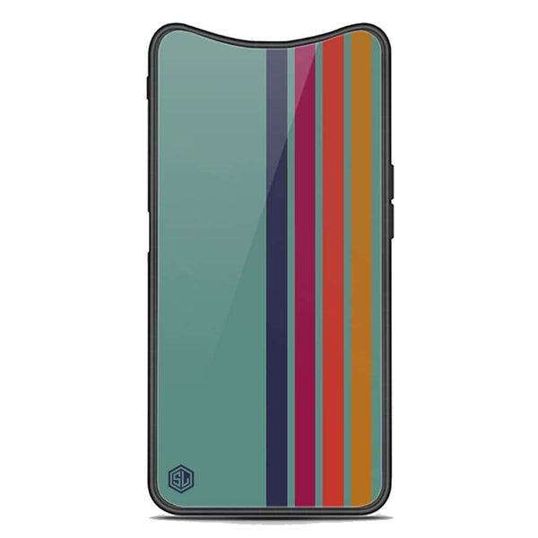 Retro Stripes Series Soft Phone Case - Premium Glass Case - Oppo Find X