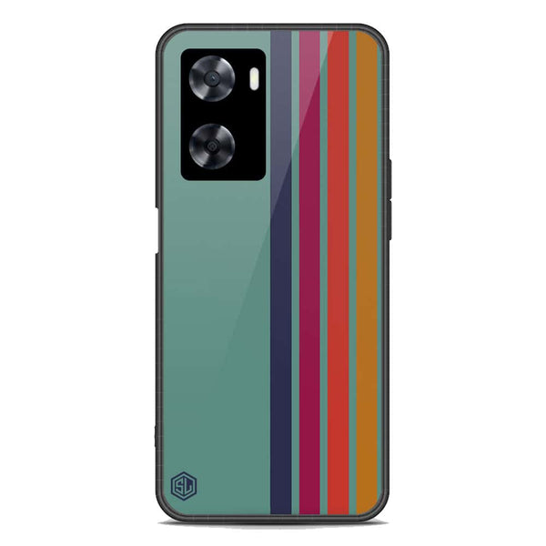 Retro Stripes Series Soft Phone Case - Premium Glass Case - Oppo A57s