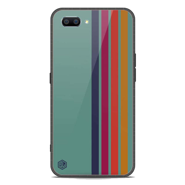 Retro Stripes Series Soft Phone Case - Premium Glass Case - Oppo A3s