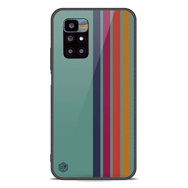 Retro Stripes Series Soft Phone Case - Premium Glass Case - Xiaomi Redmi 10 Prime