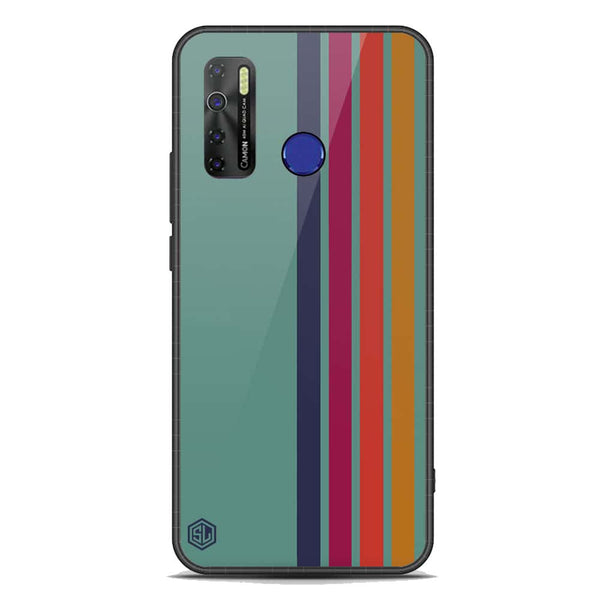 Retro Stripes Series Soft Phone Case - Premium Glass Case - Tecno Spark 5 pro