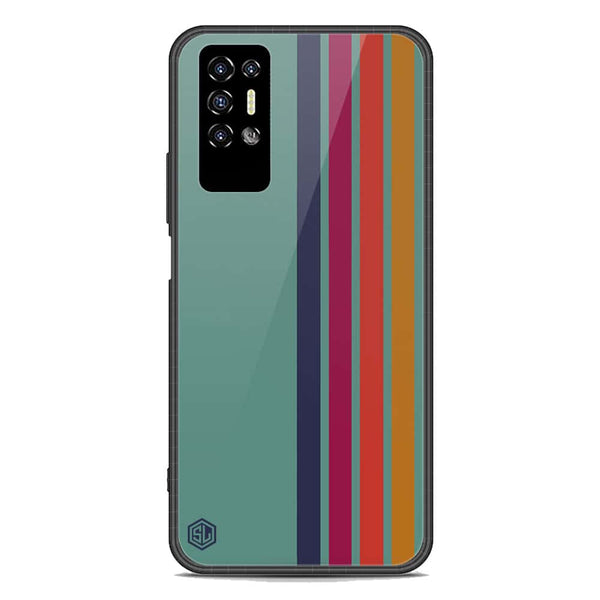 Retro Stripes Series Soft Phone Case - Premium Glass Case - Tecno Pova 2