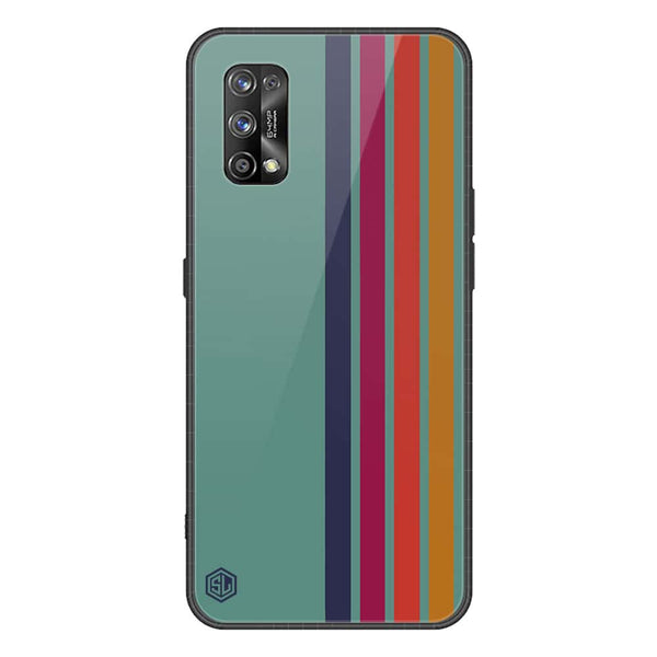 Retro Stripes Series Soft Phone Case - Premium Glass Case - Realme 7 Pro