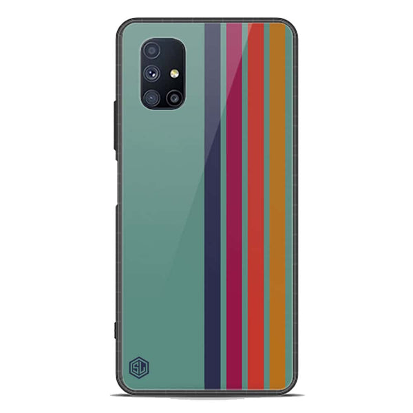 Retro Stripes Series Soft Phone Case - Premium Glass Case - Samsung Galaxy M51