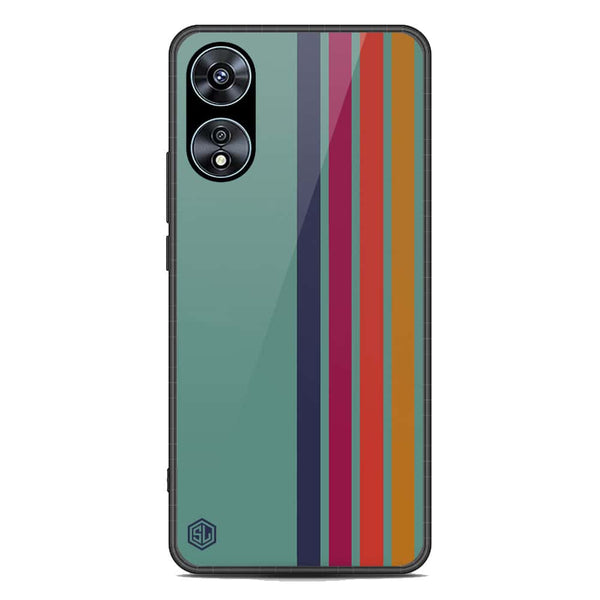 Retro Stripes Series Soft Phone Case - Premium Glass Case - Oppo A58 4G