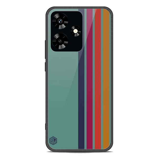 Retro Stripes Series Soft Phone Case - Premium Glass Case - Infinix Hot 30